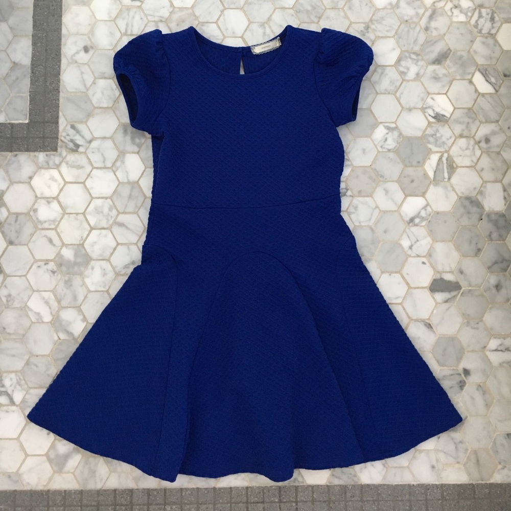 Nordstrom's girl dress in cobalt