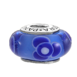 Pandora Sterling Silver & Blue Murano Glass Bead
