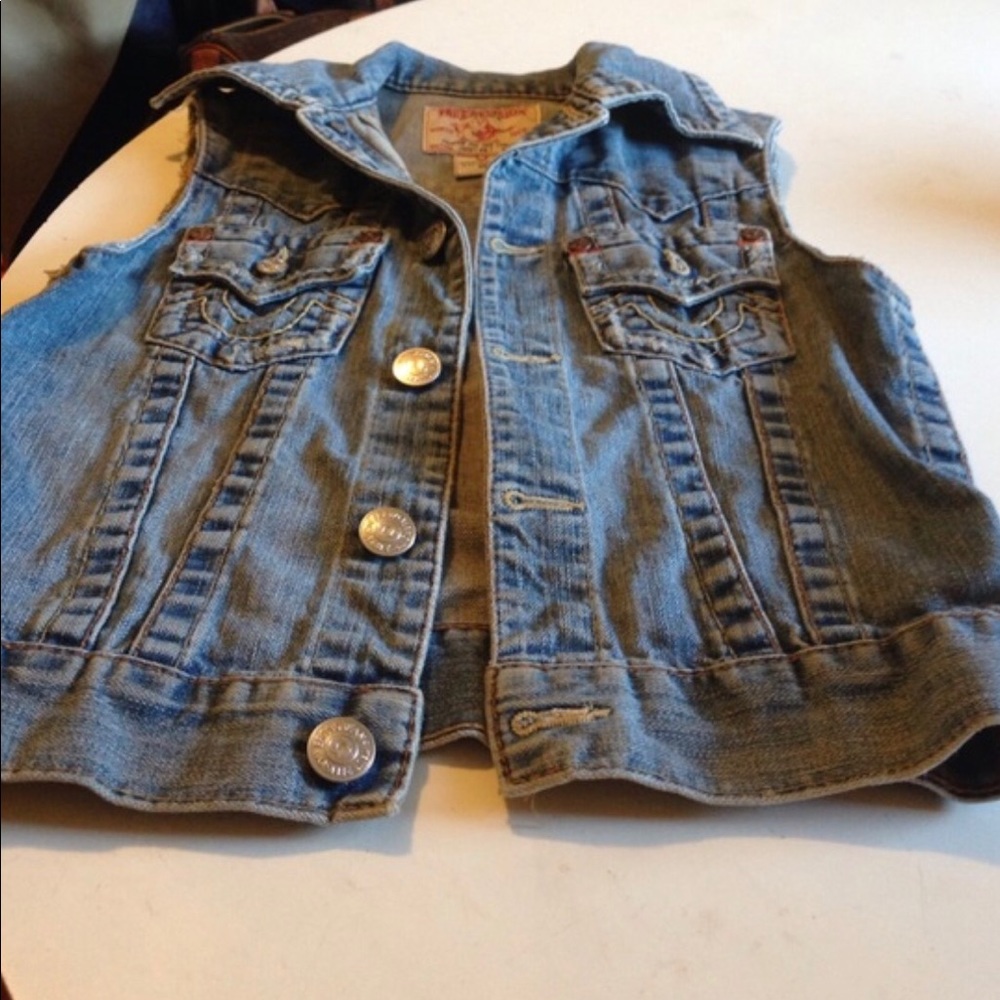 True Religion denim vest