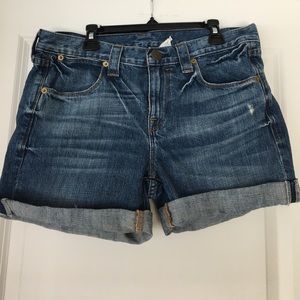 J. Crew Distressed Denim Boyfriend Shorts