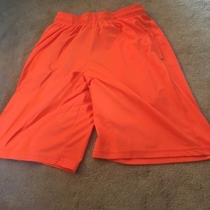 Orange under armour shorts