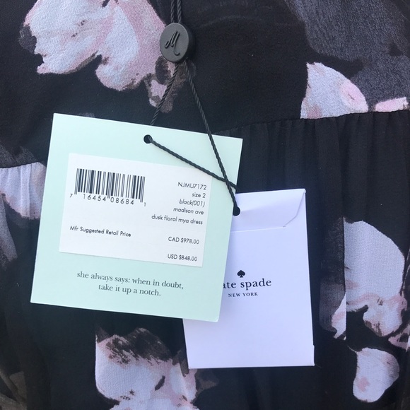 NWT Kate Spade Madison Ave. Dusk Floral Mya Dress - Picture 5 of 6