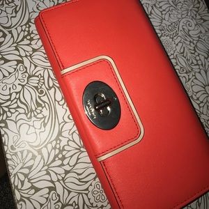 Orange Kate Spade Wristlet Wallet