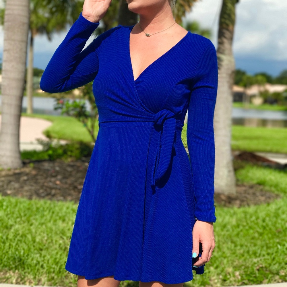 Gianni Bini Royal Blue Wrap Dress
