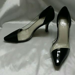 Size 9M LifeStride Black/Clear Pumps - Gently Worn