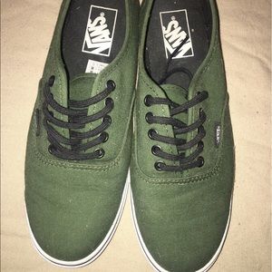 Green authentic Lo pro Vans