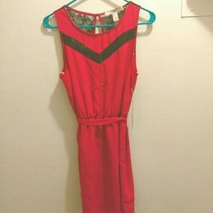 Red party dress