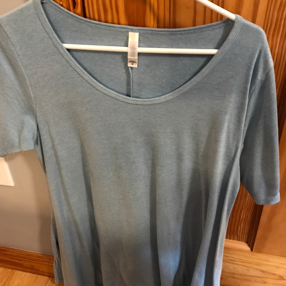 LuLaRoe Medium Perfect T Solid Light Blue
