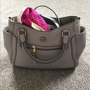 Tory Burch grey purse