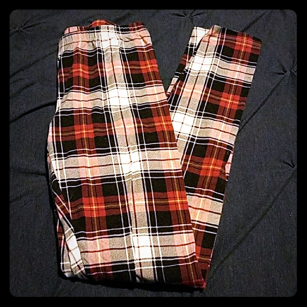 Plaid leggings