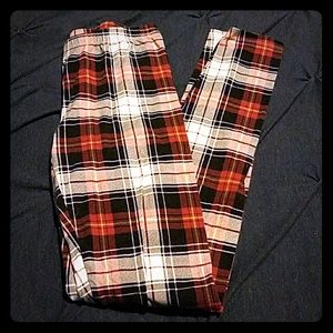 Plaid leggings