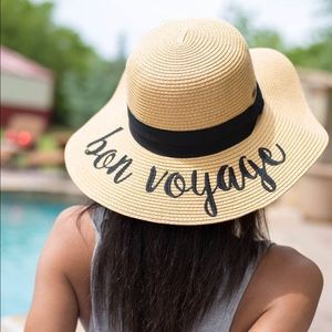 Bon Voyage Straw Sun Hat NEW