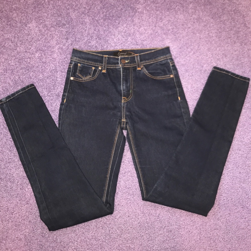 High waisted skinny jeans