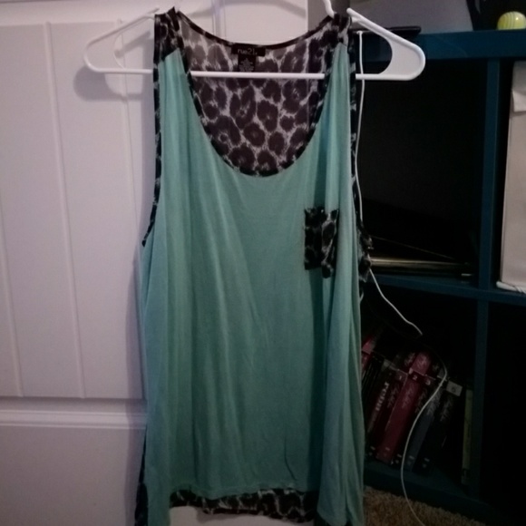 Rue21 Tops - Super cute animal print and turquoise tank