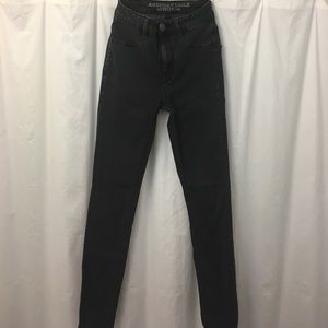 Black American Eagle high rise skinny jeans sz 00
