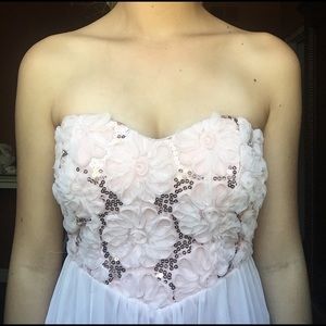 Light pink chiffon dress