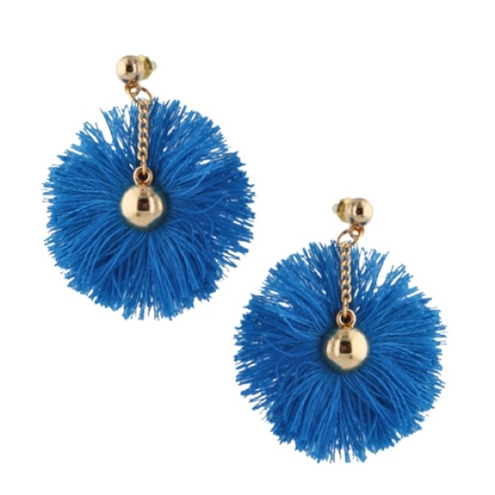 Blue Fringe Studs