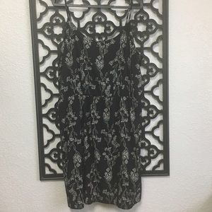 Old Navy black and white floral print dress