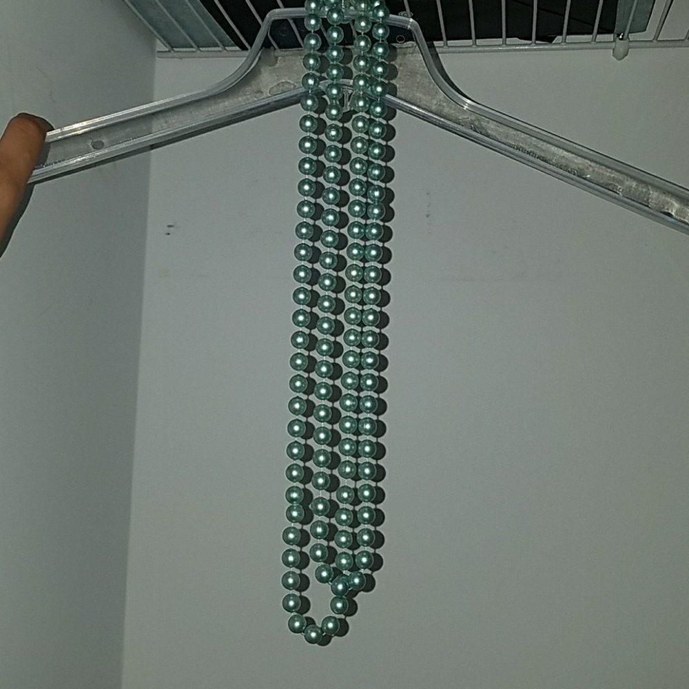 Turquoise Faux Pearl Necklace