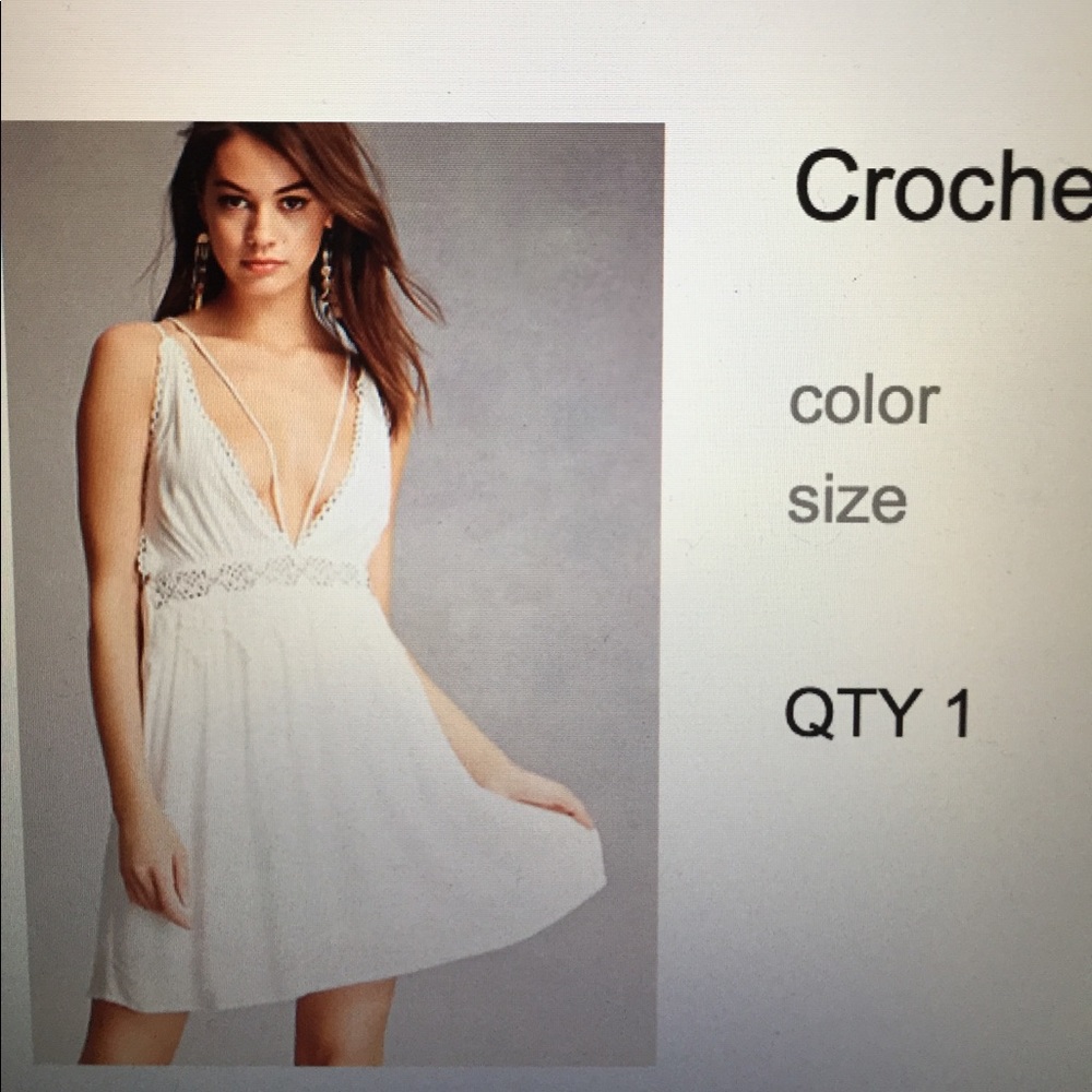 Crochet trim cami dress