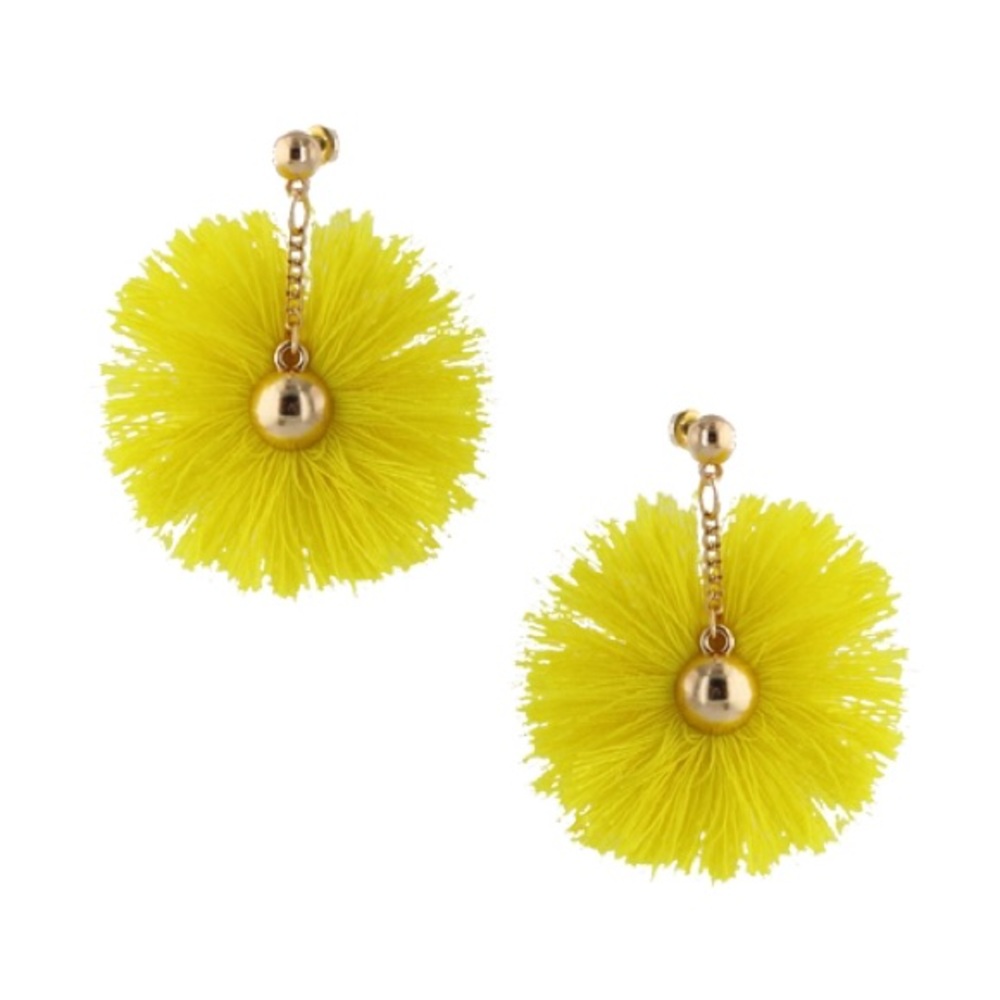 Yellow Fringe Earrings