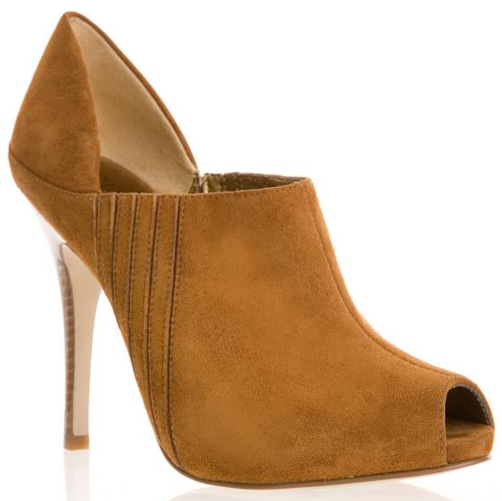 GUESS NOVAE leather booties heels suede 6 pumps