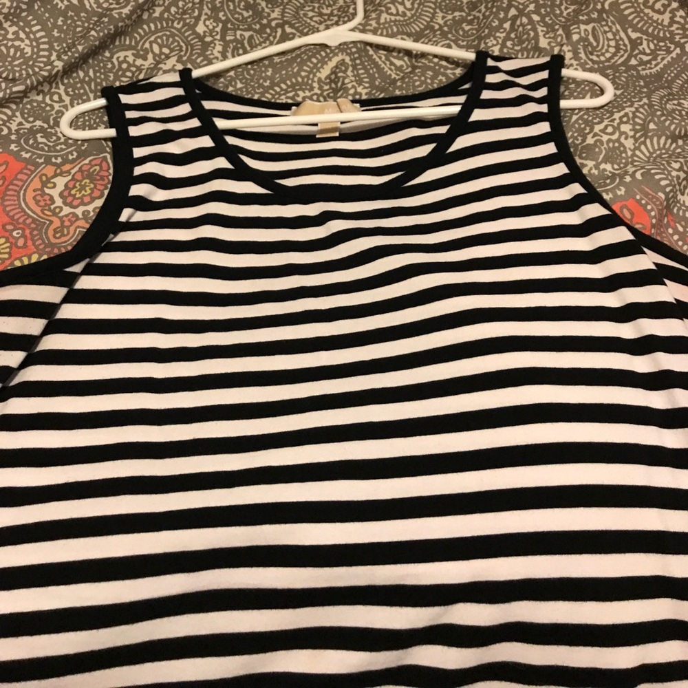 Michael Kors Tank Top Black & White Striped