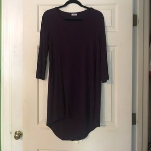 Tobi 3/4 length sleeve high low t shirt dress