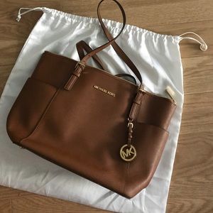 Authentic Brown Michael Kors purse with dust bag