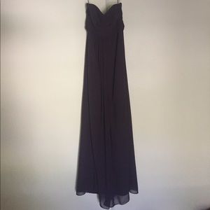 Dark purple bridesmaids dress