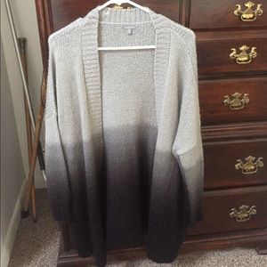 Gray/black ombre cardigan