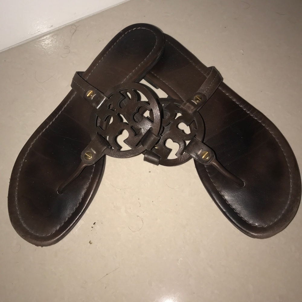 Brown leather Tory Burch sandals