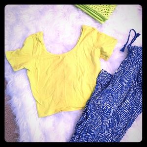 Yellow Crop Top