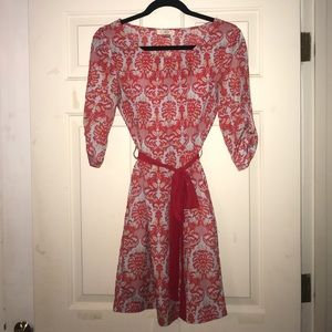 Light Blue and Red Dress