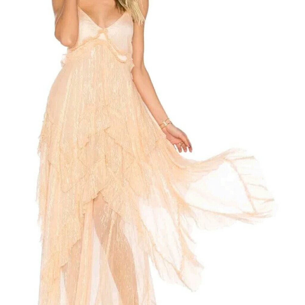 !SOLD!FREE PEOPLE MIDNIGHT RENDEZVOUS MAXI DRESS - Picture 2 of 8