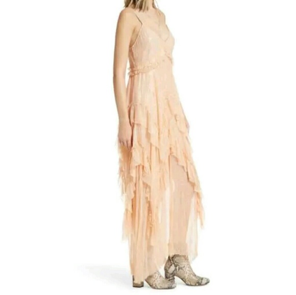 !SOLD!FREE PEOPLE MIDNIGHT RENDEZVOUS MAXI DRESS - Picture 3 of 8