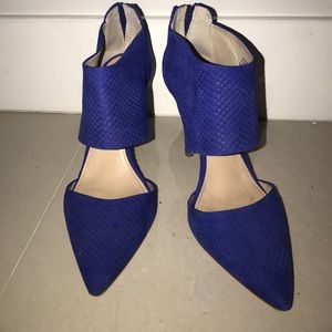 Vince Camuto blue suede heels