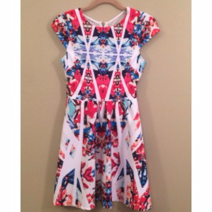 MOVING SALE B. Darlin Colorful A-Line Dress