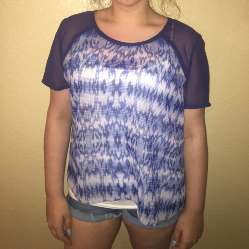 American Eagle Sheer Chiffon Shirt size XLarge