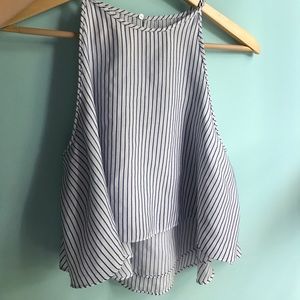 Pinstripe Zara Crop Tank