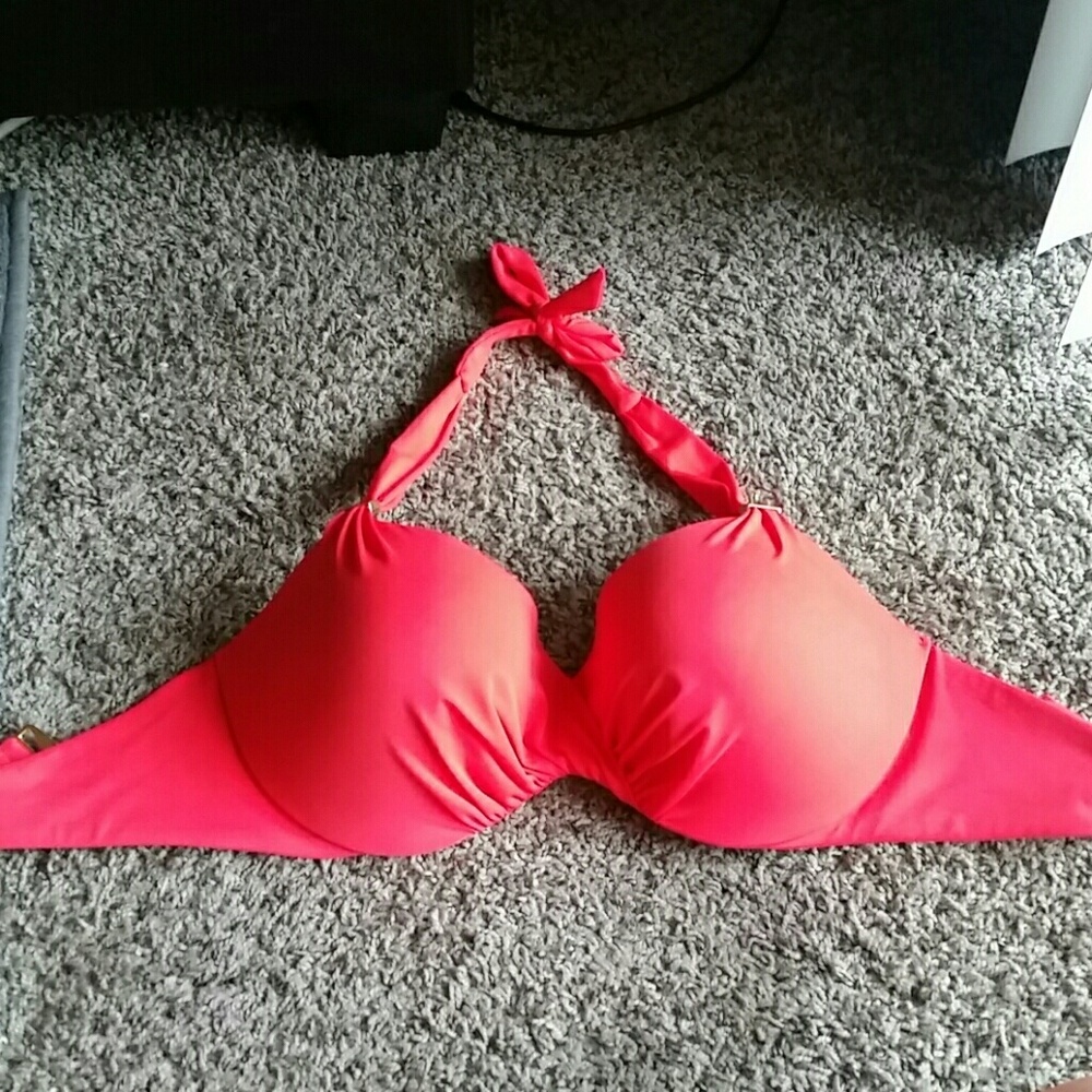 Victoria Secret Swim Top bright coral/orange/red