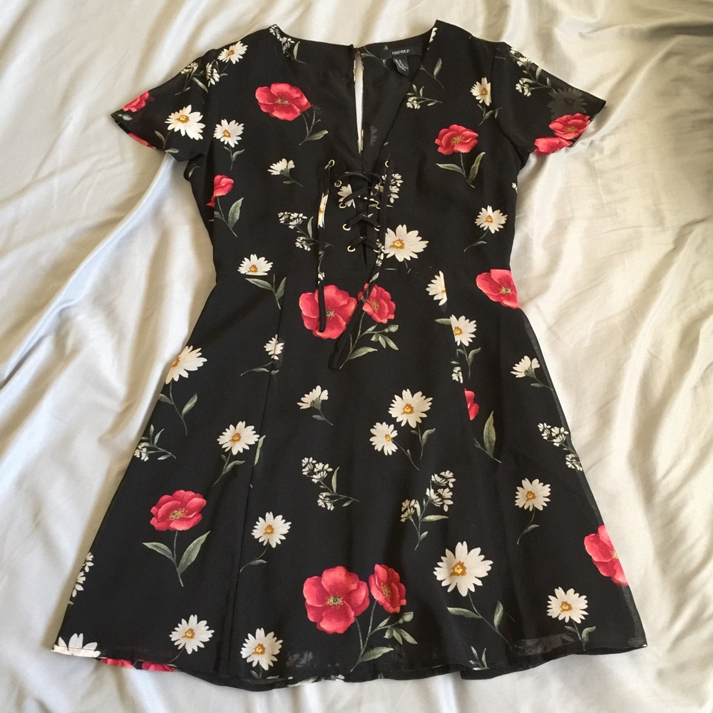 Floral Tie Front Dress