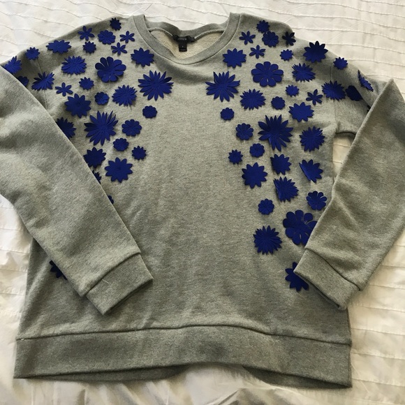 J. Crew Sweaters - J. Crew sweater with blue flower details