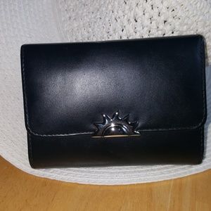 NWOT Black Wallet with Sun Burst Clasp