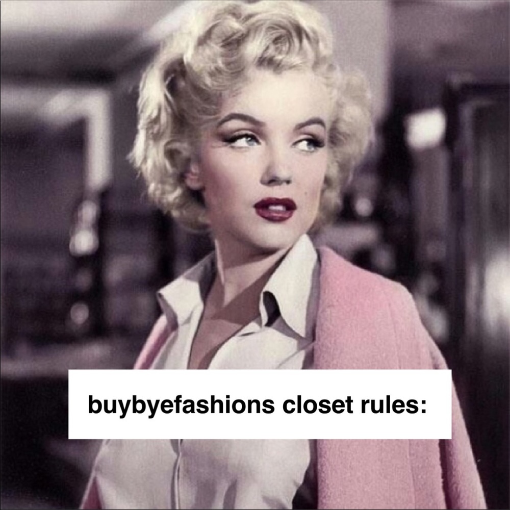 🚫NOT FOR SALE🚫my closet rules