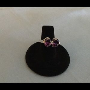 Purple amethyst ring