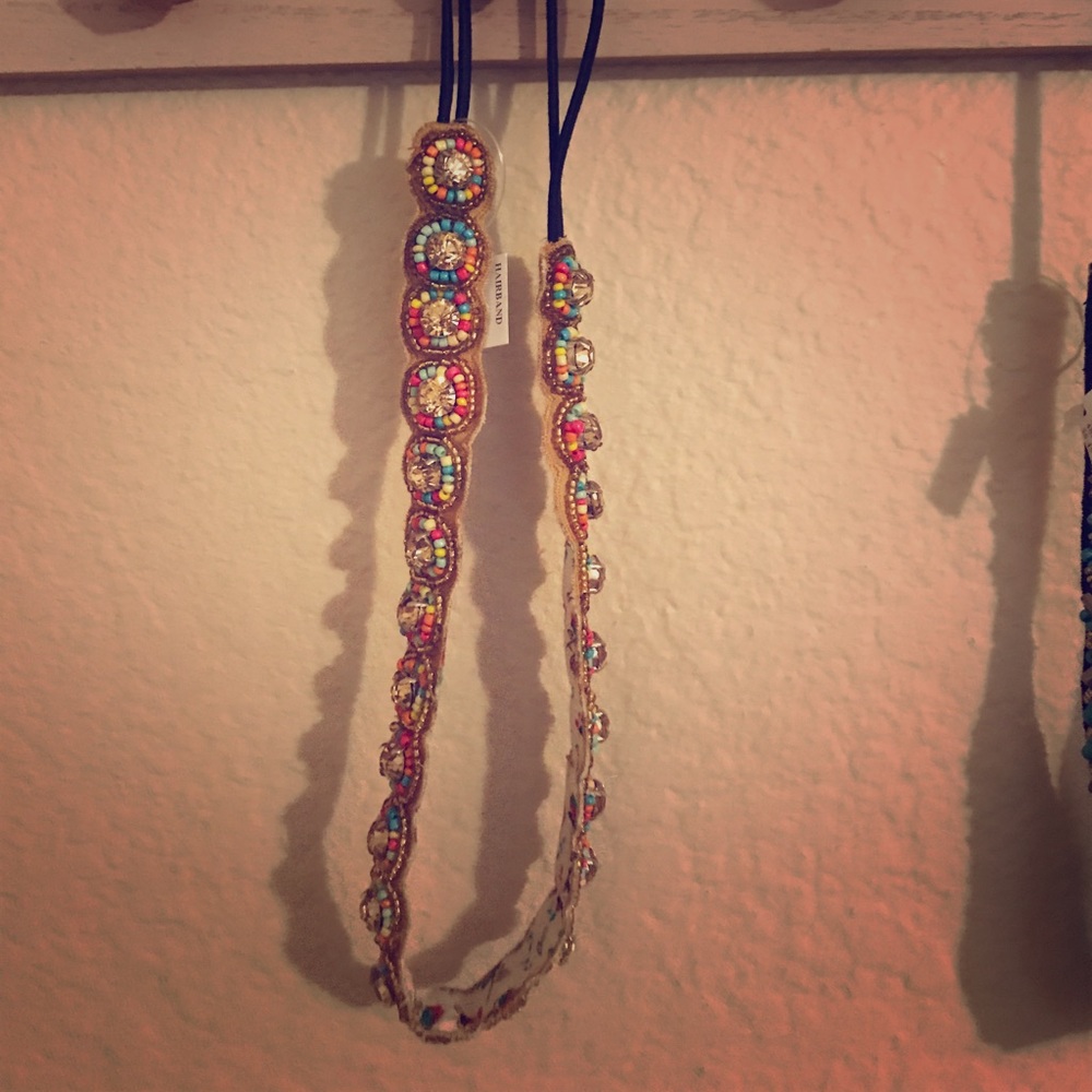 Multi colored Beaded Headband