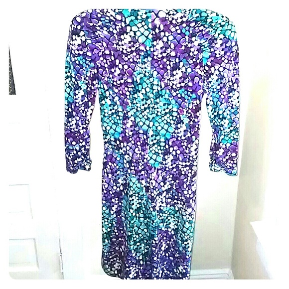 Shelli Segal Multi-color Print Wrap Dress - Picture 2 of 4