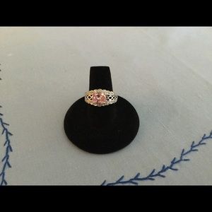 Pink topaz ring