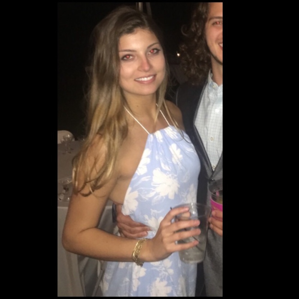 FINAL SALE Baby Blue Backless Halter Dress
